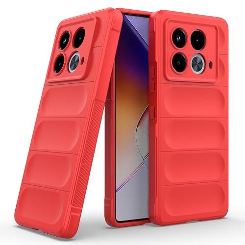 Zapcase Back Case Cover for Infinix Note 40 5G | Compatible for Infinix Note 40 5G Back Cover | Liquid Silicon Magic Case with Camera Protection | Red