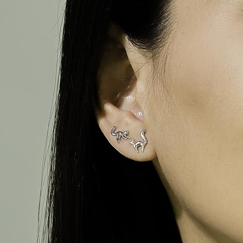 Boma Jewelry Sterling Silver Scaredy Cat Stud Earrings2