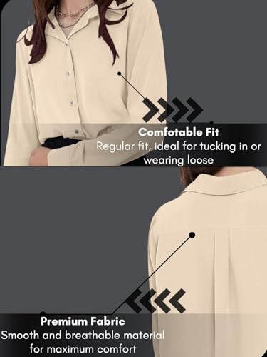 Image of GRECIILOOKS Women's Oversized Fit Rayon Crop Top Shirt | Comfortable Rich Korean Button Down | Workwear Top for Office & Casual Outfit