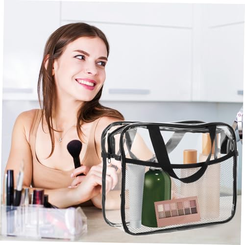 Sacs de rangement imperméables pour jouets avec compartiments filet transparents