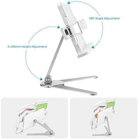 Kevsuvqin Book Stand, Cookbook Stand, Portable Adjustable Book Stands for Reading, Recipe Book Stand, Recipe Book Holder for Reading Stand, Cook Book Stands for Kitchen/Office/Ipad/Kindle