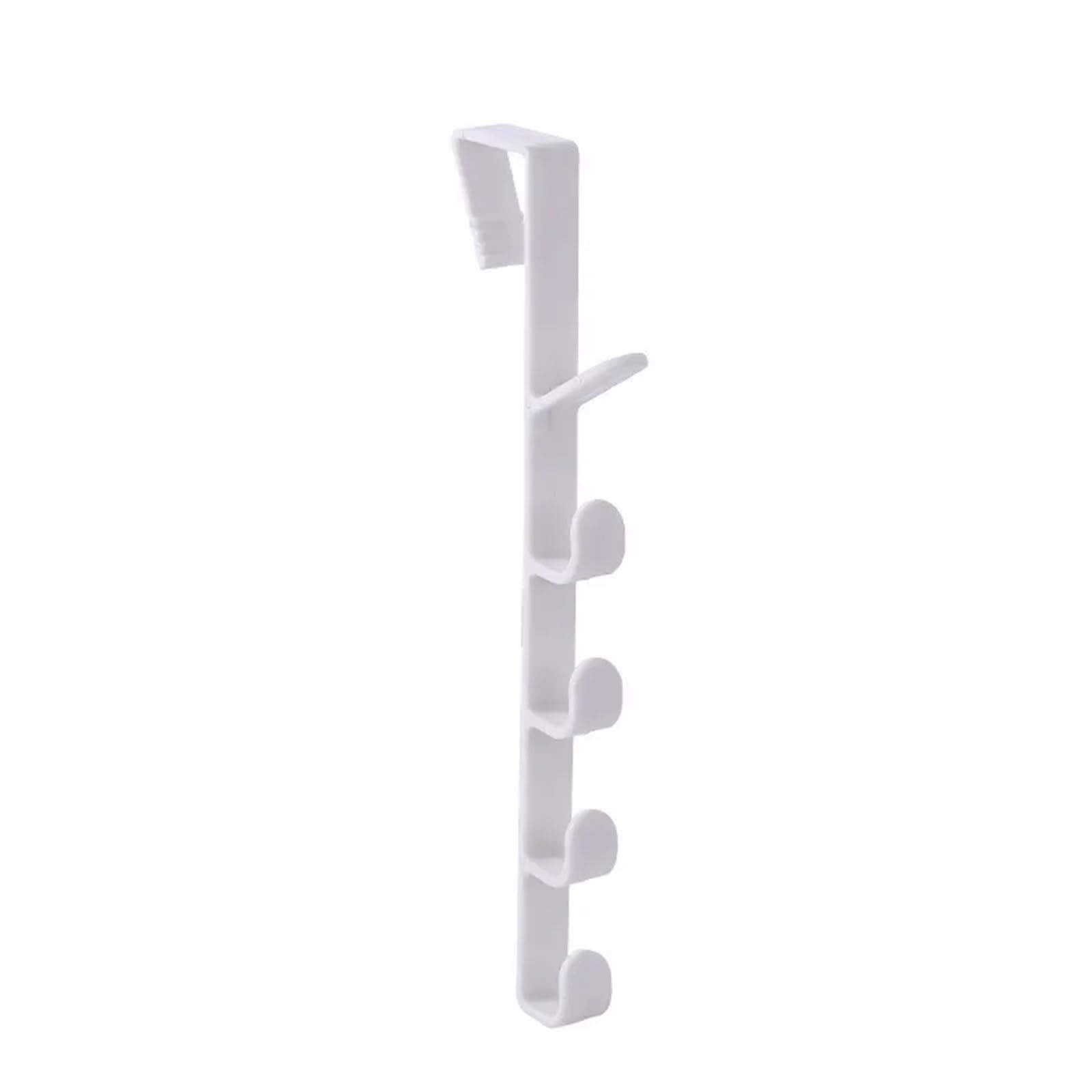 YILWPV 12pcs Bedroom Door Hanger Clothes Hanging Rack Over The Plastic Home Storage Organization Hooks(White)