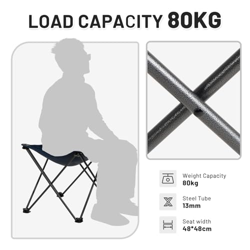 Repose-pieds de camping pliable TIMBER RIDGE tabouret rembourré léger - 8