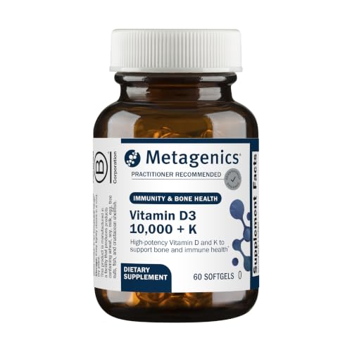 Metagenics Vitamin D3 10,000 + K, MK-7 Bone...