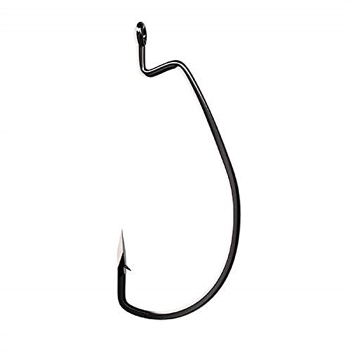 EAGLE CLAW Lazer Trokar Magworm Hook, Plat Black, 3/0 (6 Hooks)