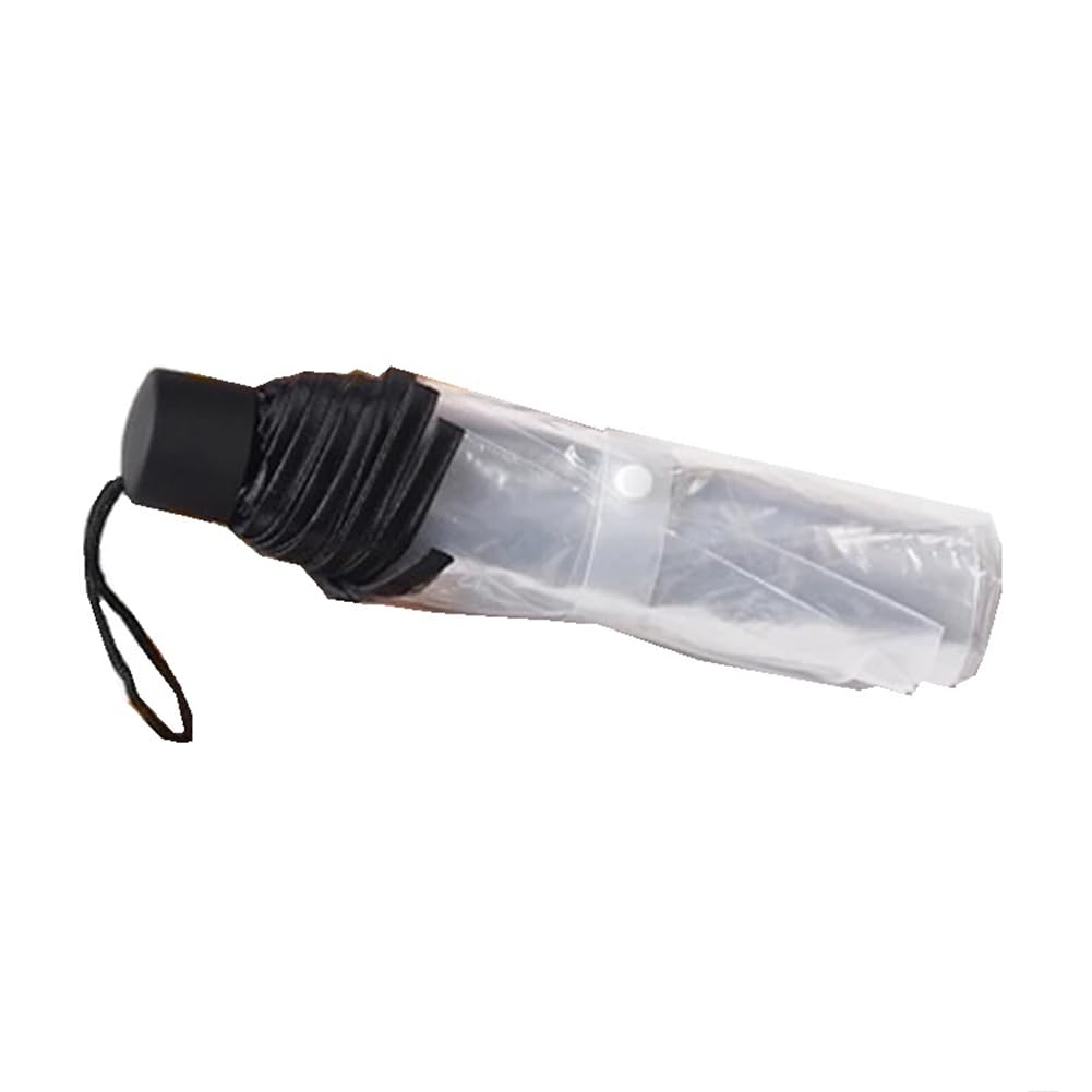 CTRLZS Online Celebrity Thickened Fashion Transparent Umbrella. Manual Portable Folding Umbrella Household Essential Umbrella