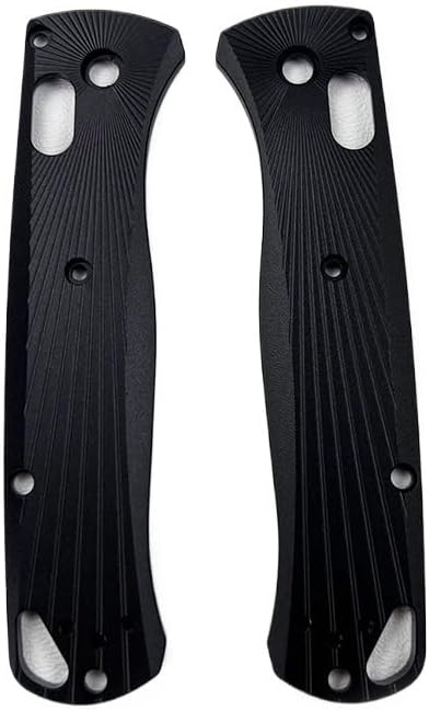 1 Pair Non-Slip CNC Aluminum Alloy Scale Handle Replacement Fits for Bugout 535(Silver)