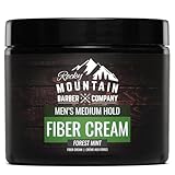 Men’s Fiber Hair Cream - Classic Hair Styling Product with Medium Hold & Shine for Modern and Classic Hairstyles - No Artificial Fragrance - For All Hair Types - Easy to Wash Out - 4 oz