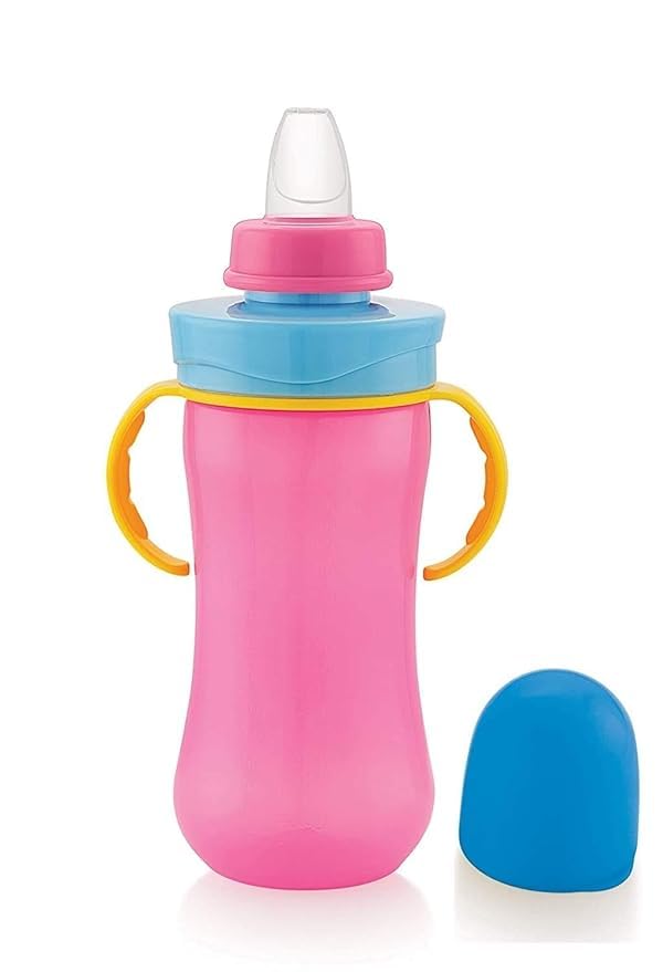 XSOURCE Bunny Baby Sipper, Silicon Nipple, Sippy Cups for Baby, Sipper Sippy Cup Stage 1 Spill Proof Leak Proof Break Proof Sof (Pink)-image-16