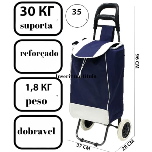 Carrinho De Compras Feira Dobrável Rodinha bag Suporta 30kg (vermelho)