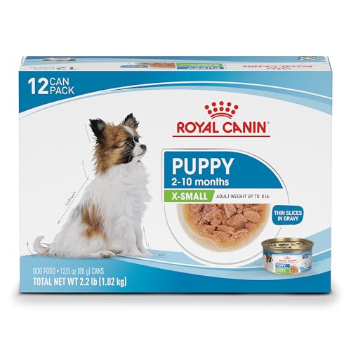 Royal Canin Size Health Nutrition X-Small Puppy Thin Slices in Gravy Dog Food, 3 oz (Pack of 12)
