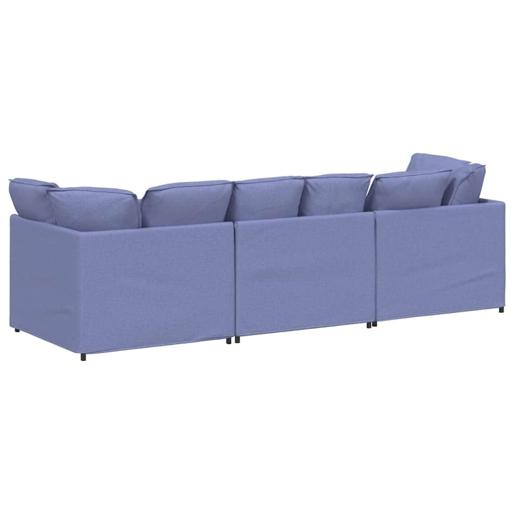 Divano modulare con cuscino, colore blu jeans, divano angolare flessibile con imbottitura in tessuto, panca durevole, per soggiorno, camera degli ospiti, angolo relax