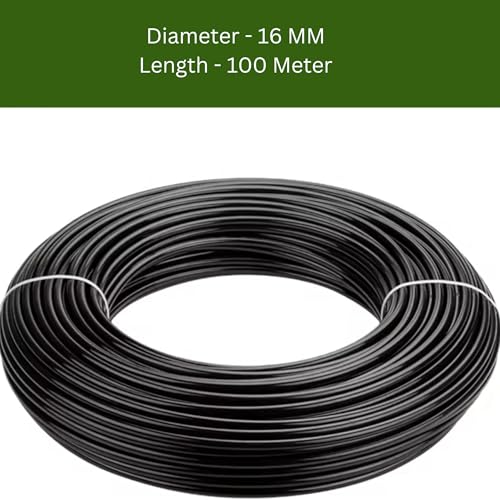 Image of GreenTech 16mm Drip Irrigation Pipe 100 Meter Roll | HDPE UV Resistant Main Supply & Lateral Line Tube | 4 Bar Pressure, 1.2mm Wall Thickness | Ideal for Garden, Farm & Greenhouse Irrigation