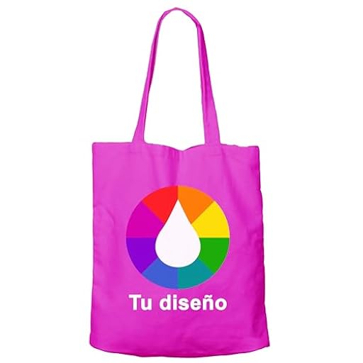Bolsa de Algodón Personalizable · Impresión serigrafía DTG · A todo color · Tote Bag con tu logo, dibujo, frase o foto preferida (38cm x 42cm, Magenta) | Ya disponible en tu tienda friki favorita! En mundofriki.es!