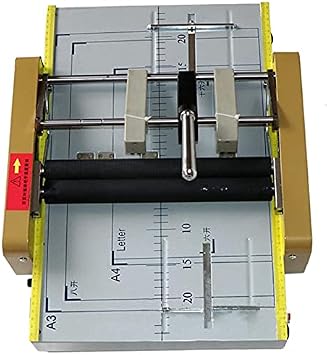 60W Electric Binding Folding Machine, Booklet Making Binding Machine Book Binding Equipment Staple Binder Professionally Bind Presentations Documents for Office Printing, Small and Medium Sized