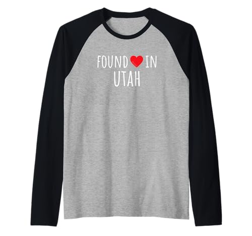 ENCONTRADO AMOR (CORAZÓN) EN UTAH - Funny American Camiseta Manga Raglan