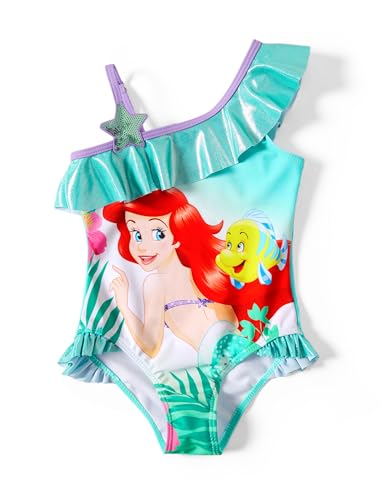 Disney Mickey and Friends Girls One Piece Swimsuits Ruffles Swimwear Beach Sport Bathing Suit
