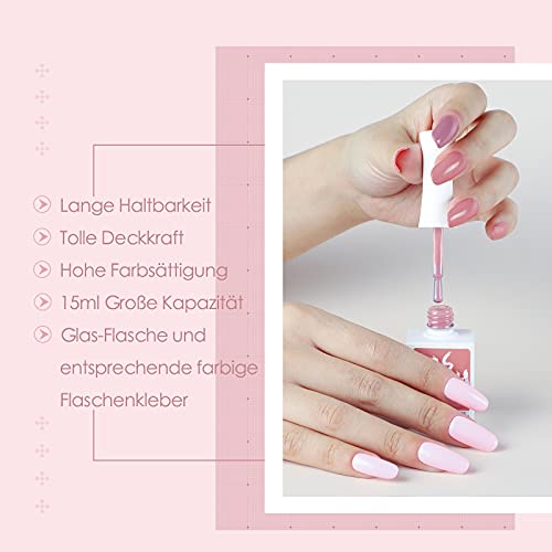 Saint-Acior UV Nagellack Starter Set 5 * 15ml UV Gellack 36W uv led Nagellampe Nageldesign Set Gel Nägel Maniküre Kit… – Bild 6