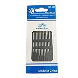 YEQIN 4 Packs of Three Size Self Threading Needles Hand for Embroidery Mending Sew