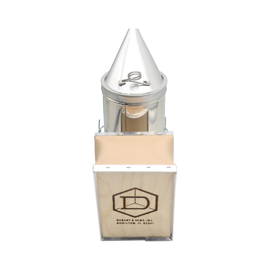 Dadant Smoker Standard für Imker aus Edelstahl (Original) Robuster Bienen Smoker mit Schutzgitter & Blasebalg für effektive Rauchentwicklung