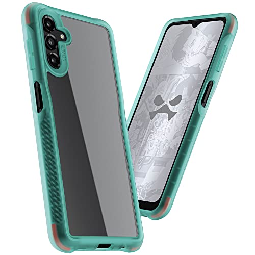 Image of Ghostek COVERT Teal Clear Galaxy A13 5G Phone Case Shockproof Grip Bumper Protective Cover Slim Fit Thin Lightweight Design Cases Designed for 2021 Samsung Galaxy A13 5G (6.5in) (Teal-Limited Edition)