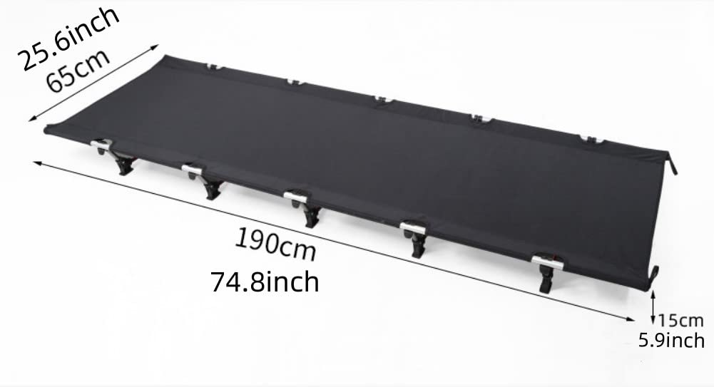 Camping Cot Portable Folding Bed Camping Bed Tent Bed Outdoor Camp Bed Cot Ultralight 4.85lb Easy to Carry 74 x 25 x 6 inches