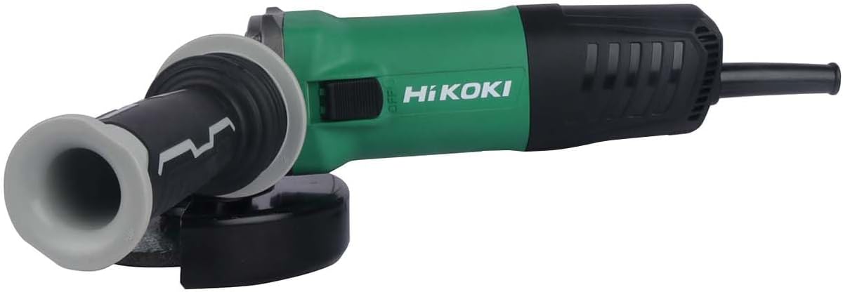 HIKOKI G13SWS9Z- Corded 125mm Angle Grinder with 1200 Watts Powerful Motar with 0-V Restart Protection, 11000 rpm, Grip Circumference 277mm, 2.4 Kg, with Side Handle, Wrench Included