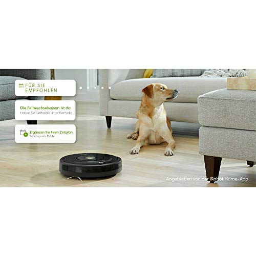 iRobot Roomba 671 WLAN Saugroboter, Dirt Detect Technologie, 3-stufiges Reinigungssystem, Reinigungsprogrammierung per App, Staubsauger Roboter, ideal für Tierhaare, Teppiche und Hartböden, schwarz - 8