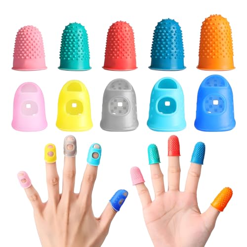 30 pcs Rubber Thimble, Rubber Finger Tips, Office thimbles for
