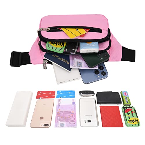 IHIGOGOFA Bumbags Waist Fanny Pack Fashion Bum Bag with 65cm Extended Belt for Dog Walking Climbing Hiking Travel Cycling Girls Ladies Men Women - Image 3