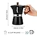 Mongdio Stovetop Espresso Maker Moka Pot, Cuban Coffee Maker Stove top coffee maker Moka Italian Espresso Greca Coffee Maker Brewer Percolator, 6 Espresso Cups, 10 oz - Black