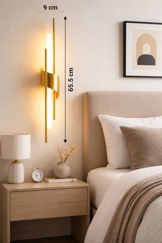 Image of FILLISKA Led Wall Highlighter Light, Warmwhite Light, Luxurious Wall Decor (12 Watt Artistic Gold-698)