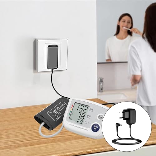 Menibeuty 6V Netzteil Ladegerät für 0mron Blutdruckmessgerät, AC Netzadapter Blutdruckmessgeräten, für O ron M7 M500 M700 M3 M5 Serie, 1.4M Ersatz Netzteil Ladekabel Kompatibel mit M2 M6 M8 M9 X3 usw