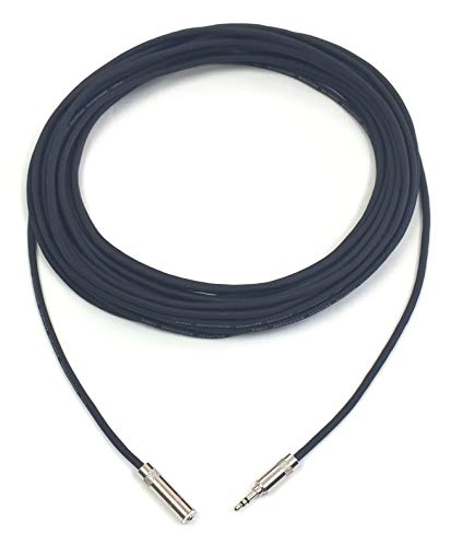 Cable de audio balanceado 3.5mm macho a hembra 2 pies miniatura 3