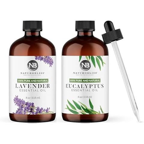 NaturoBliss Eucalyptus and Lavender Bundle 100% Pure & Natural Essential Oil Cover