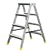 Produktbild Aluleiter, beidseitig begehbar, 2x4 Stufen, 150kg Traglast