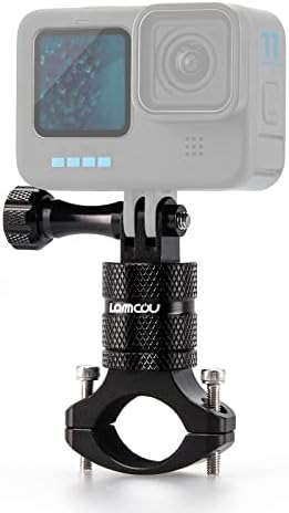 Lammcou Action Camera Bike Mount, Metal Bike Handlebar Mount Compatible with Hero 9 8 7 6 5 OSMO Action Camera Bicycle Motorcycle Handlebar Mount (Blue)