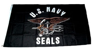 US Navy Seal Team Emblem Flagge – 90x150cm, Polyester, Wetterfest, Für Innen & Außen