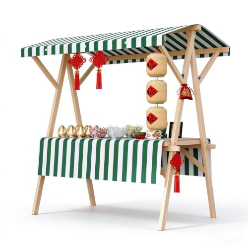 Flat-Fold-for-Storage Wooden Pop-up Vendor Stand