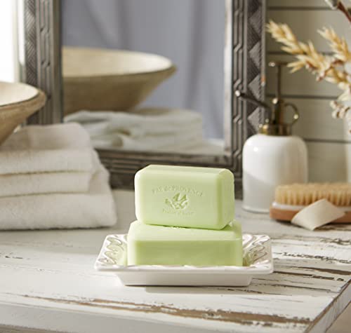 Image of Pre de Provence Artisanal Soap Bar, Natural French Skincare, Enriched with Organic Shea Butter, Quad Milled for Rich, Smooth & Moisturizing Lather, Cucumber, 5.3 Ounce