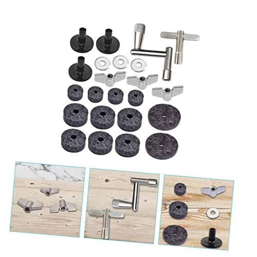 MILISTEN 2 Conjuntos Acessórios Para Kits De Bateria Almofadas De Feltro Do Kit De Bateria Chave De