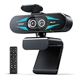 EMEET C60E Dual-Camera 4K Webcam for Streaming, Wide-Angle and Telephoto Cameras, Max 11X Hybrid Zoom & PDAF Autofocus, Remote Control, RGB Lighting, 2 Mics, Ideal for Livestreaming and Online Meeting