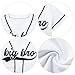 Yawtaut Big Brother Shirt for Toddler Boy Baseball Jersey Button Down Hip Hop Sport T Shirts Baby Announcement Tee Top White