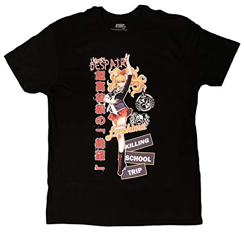 Danganronpa: Junko Enoshima The Ultimate Despair T-Shirt - Officially Licensed (Large) Black