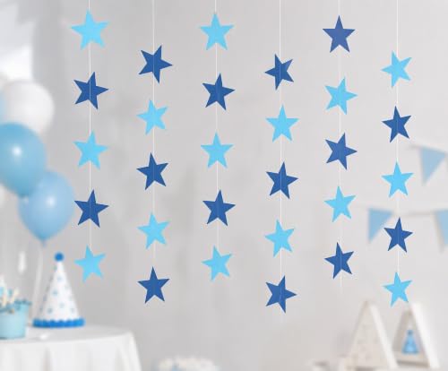 Guirlande Anniversaire Étoile Bleue, 6 Pièces de 4 Mètres Chacun