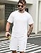 Babioboa Men's Crewneck Shirt and Shorts Set Fashion Summer Casual 2 Pieces Outfits(W,L)