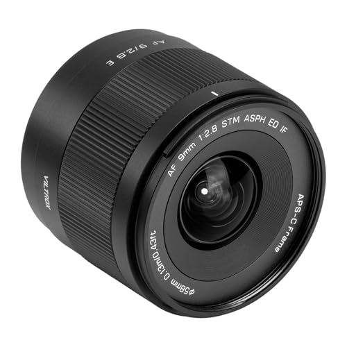 VILTROX 9mm F2.8 E, AF 9mm F2.8 E Mount Lens for Sony E, APS-C Prime Wide Angle Lens for Sony a6400 a6500 a6600 ZV-E10 FX30 a93 ZV-E10II a7Ⅲ a7RⅢ a7Ⅳ a7RⅣ a7CII