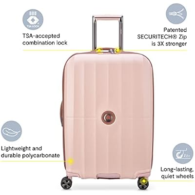 DELSEY PARIS Carrousel Hardside Expandable Luggage with Spinner Wheels, Navy, Carry-on 21 Inch