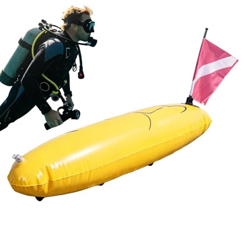 Dispositivo de señalización inflable para buceo de alta visibilidad y equipo portátil de natación