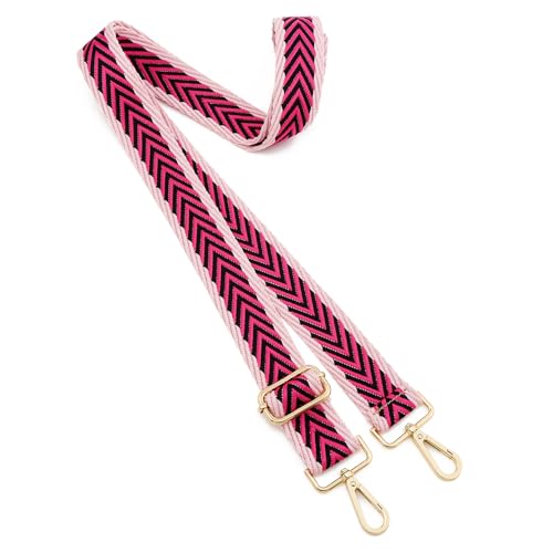 Image of ZOOEASS Wide Shoulder Strap Adjustable Replacement Belt Guitar Style Crossbody Bag Handbag Strap Multicolor Canvas Straps(Wide:1.5in)(Color20)